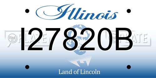 I27820B Illinois License Plate