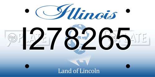 I278265 Illinois License Plate