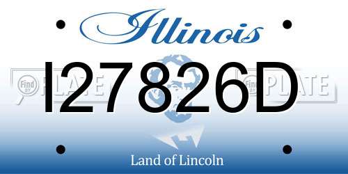 I27826D Illinois License Plate