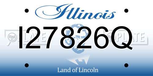 I27826Q Illinois License Plate