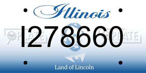 I278660 Illinois License Plate