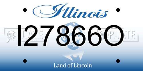 I27866O Illinois License Plate