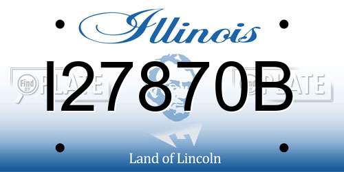 I27870B Illinois License Plate