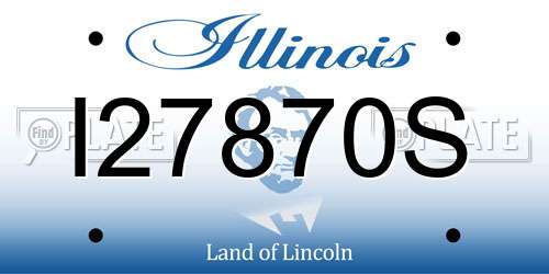 I27870S Illinois License Plate