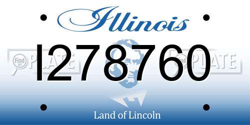 I278760 Illinois License Plate