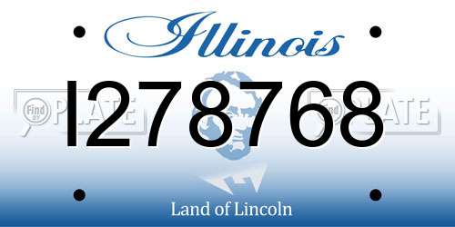 I278768 Illinois License Plate