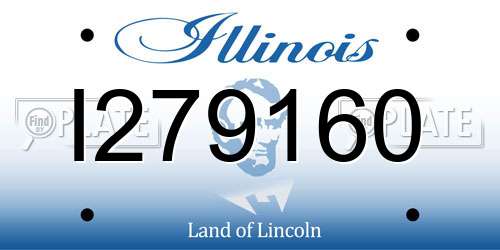 I279160 Illinois License Plate