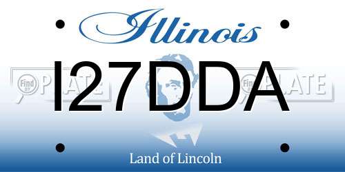 I27DDA Illinois License Plate