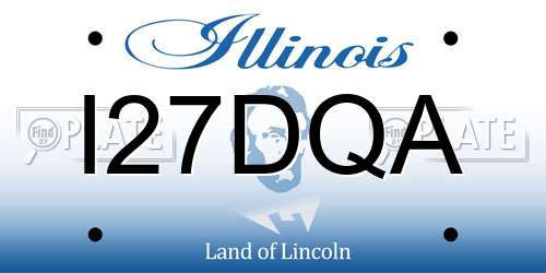 I27DQA Illinois License Plate