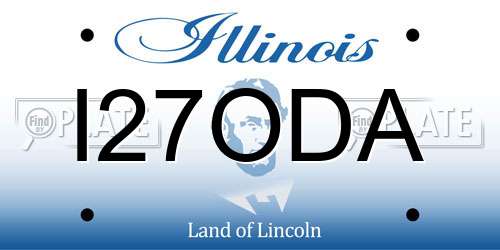 I27ODA Illinois License Plate
