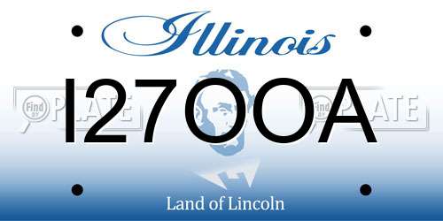 I27OOA Illinois License Plate