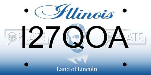 I27QOA Illinois License Plate