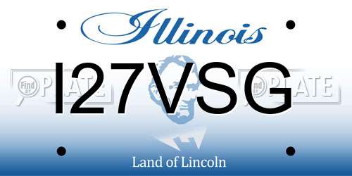 I27VSG Illinois License Plate