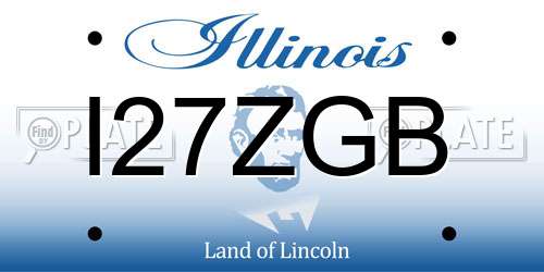I27ZGB Illinois License Plate