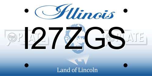 I27ZGS Illinois License Plate