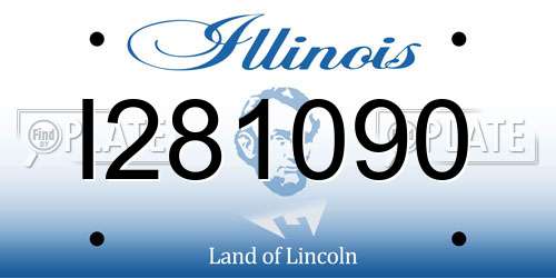 I281090 Illinois License Plate
