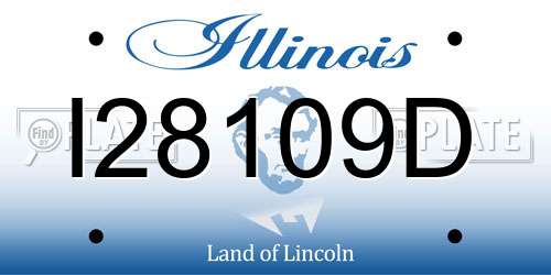 I28109D Illinois License Plate