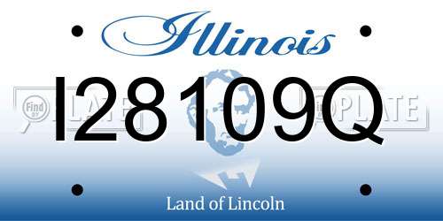 I28109Q Illinois License Plate