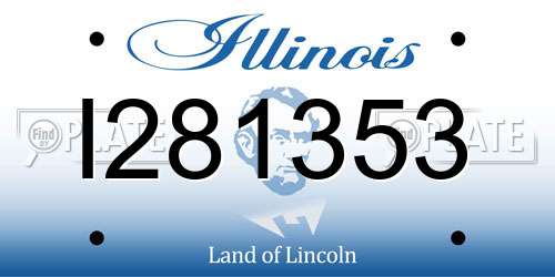 I281353 Illinois License Plate