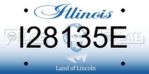 I28135E Illinois License Plate
