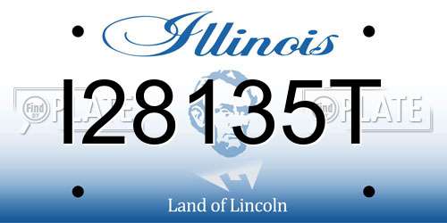 I28135T Illinois License Plate