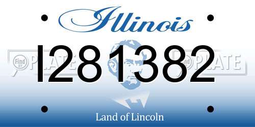 I281382 Illinois License Plate