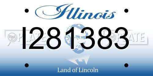 I281383 Illinois License Plate