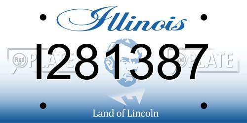 I281387 Illinois License Plate