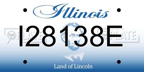 I28138E Illinois License Plate