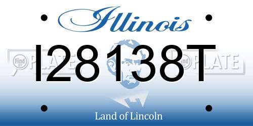 I28138T Illinois License Plate