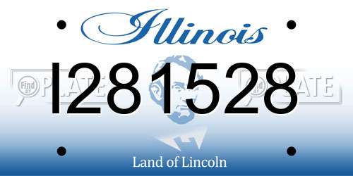 I281528 Illinois License Plate