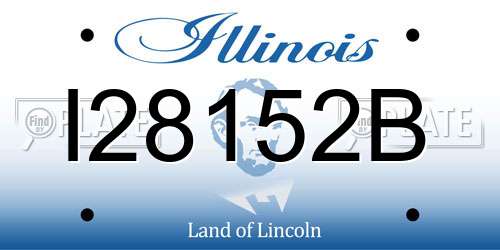 I28152B Illinois License Plate