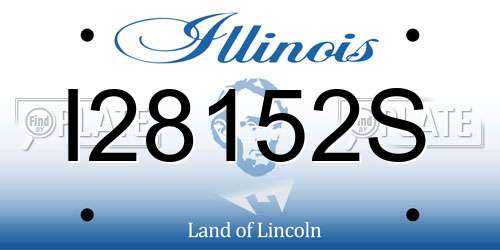 I28152S Illinois License Plate