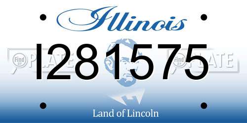 I281575 Illinois License Plate