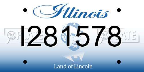 I281578 Illinois License Plate