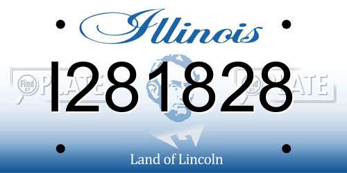 I281828 Illinois License Plate