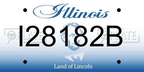 I28182B Illinois License Plate
