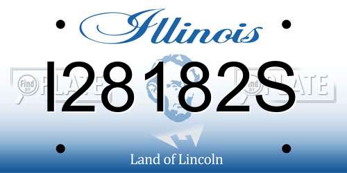 I28182S Illinois License Plate