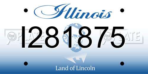 I281875 Illinois License Plate