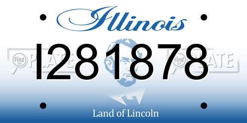 I281878 Illinois License Plate