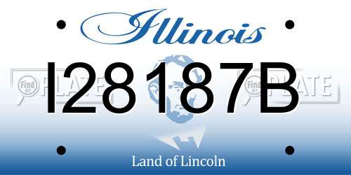 I28187B Illinois License Plate