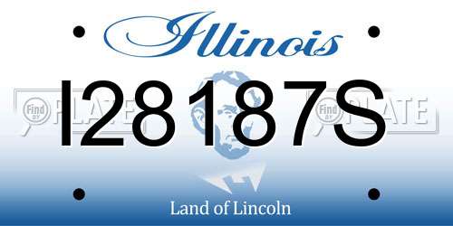 I28187S Illinois License Plate