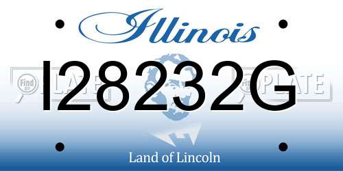 I28232G Illinois License Plate