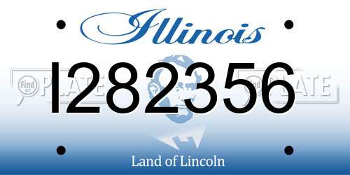 I282356 Illinois License Plate