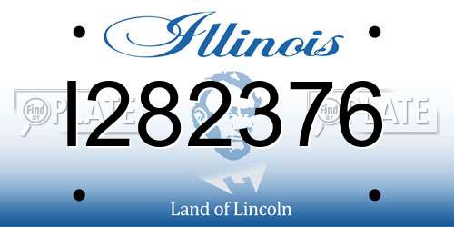 I282376 Illinois License Plate
