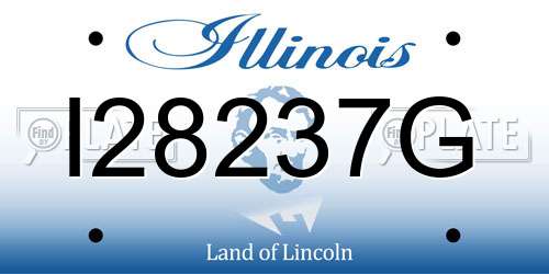 I28237G Illinois License Plate