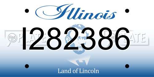 I282386 Illinois License Plate