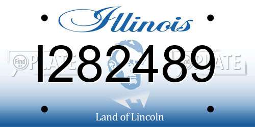 I282489 Illinois License Plate