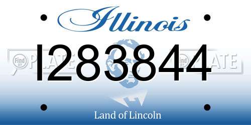 I283844 Illinois License Plate