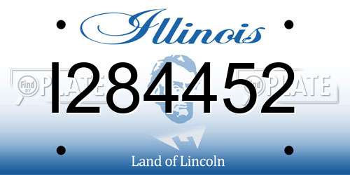 I284452 Illinois License Plate
